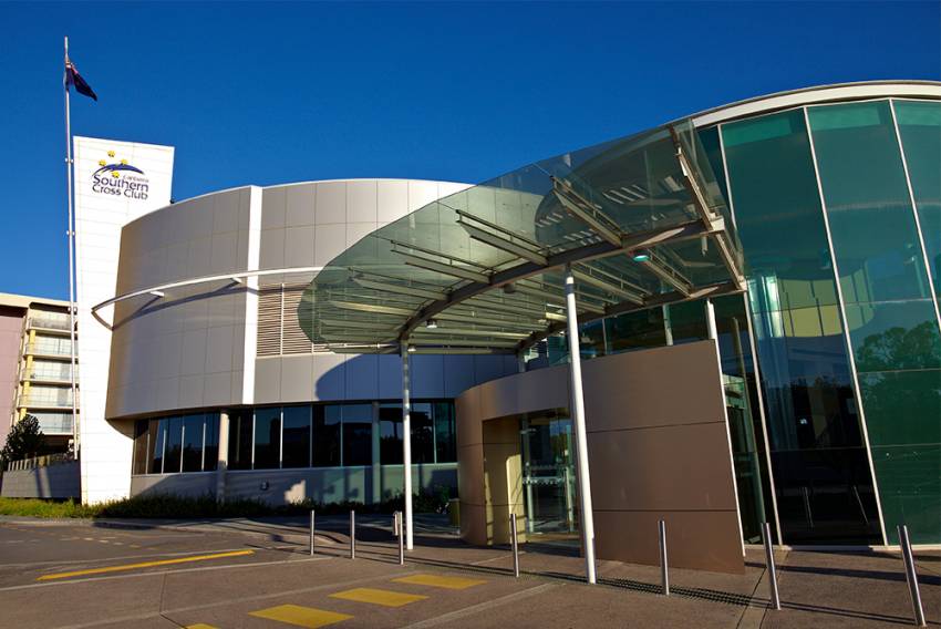 Photo of the outside of the Canberra Southern Cross Club in Woden